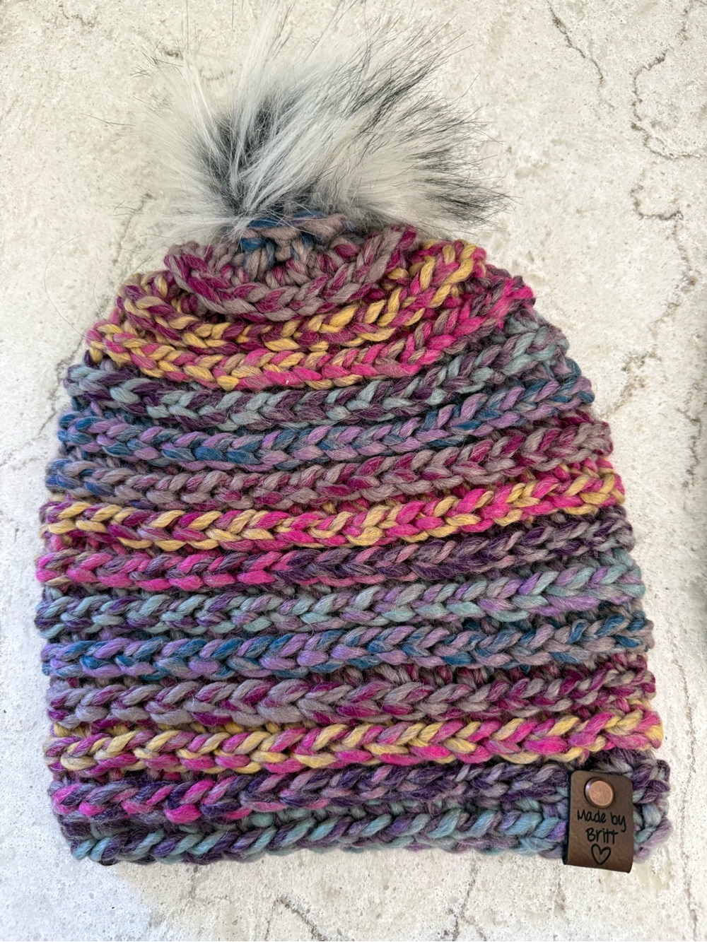Adult Chunky Crochet with Removal Pom Beanie